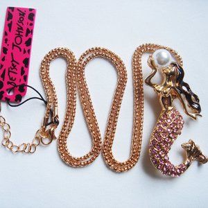 NWT BETSEY JOHNSON MERMAID NECKLACE BROOCH